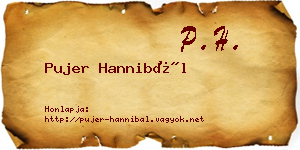 Pujer Hannibál névjegykártya